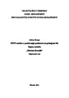 Pest analiza u poslovanju poduzeća uz primjeu six sigma modela "Marina Kremik"