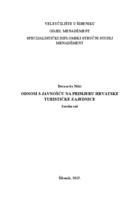 Odnosi s javnošću na primjeru Hrvatske turističke zajednice
