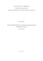 FINANCIJSKI POTICAJ RURALNOG RAZVOJA OPĆINE VELIKA