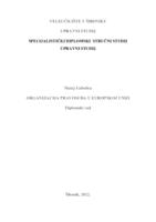 ORGANIZACIJA PRAVOSUĐA U EUROPSKOJ UNIJI