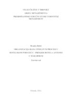 ORGANIZACIJA RADA I POSLOVNI PROCESI U HOTELSKOM PODUZEĆU - PRIMJER HOTELA ANTONIO U MAKARSKOJ