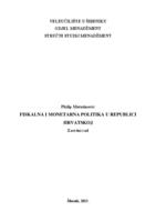 prikaz prve stranice dokumenta Fiskalna i monetarna politika u Republici Hrvatskoj