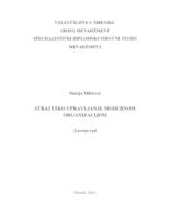 prikaz prve stranice dokumenta Strateško upravljanje modernom organizacijom